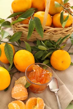 Fresh mandarins from the orchard with a fresh homemade mandarin jelly.