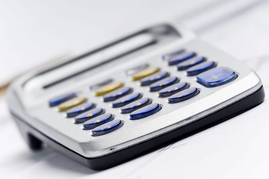 Calculator for calculation and cost control on white