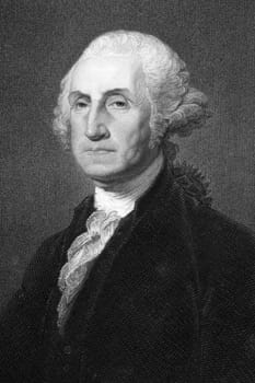 George Washington (1731-1799) on engraving from 1800s. First President of the U.S.A. during 1789-1797  and commander of the Continental Army in the American Revolutionary War during 1775-1783. Considered as Father of his country. Engraved by W.Humphreys a