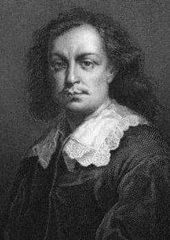 Bartolome Esteban Murillo (1617-1682) on engraving from 1864. Spanish painter, one of the most important Baroque figures. Engraved by Calamatta after a picture by S.Ipsum and published in London by J.S.Virtue.