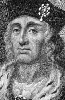 Henry VII (1457-1509) on engraving from 1799. King of England and Lord of Ireland during 1485-1509. Engraved by J.Chapman.