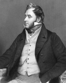 Charles Henry St John O&#039 Neill, 1st Earl O&#039 Neill (1779-1841) on engraving from 1800s. Irish politician, peer and landowner. Engraved by Brown after a painting by Phillips and published by G.Virtue.