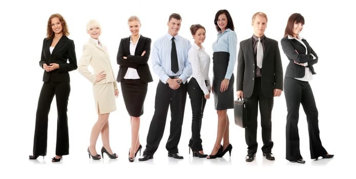 Business team isolated on white background