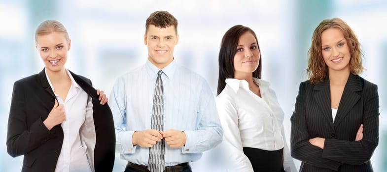 Group of successful business people