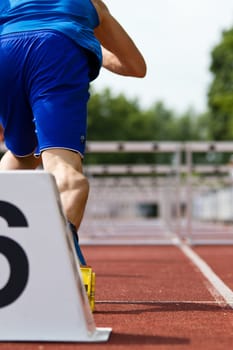 Hurdle sprinters