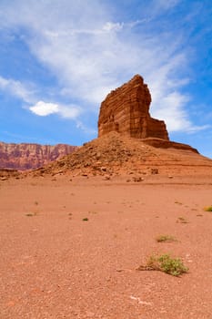 View of a rock formation in Lees Ferry Arizona