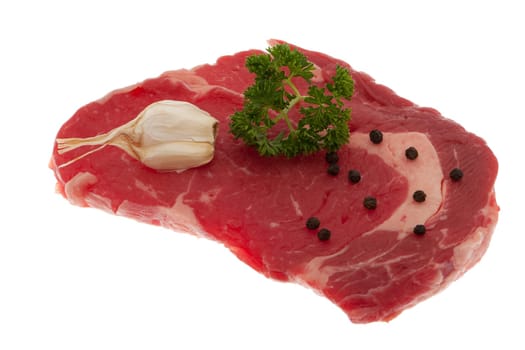 Beef,raw and juicy on a white background