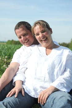Happy laughing couple