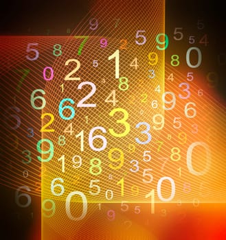 Abstract Background Line Grid Numbers