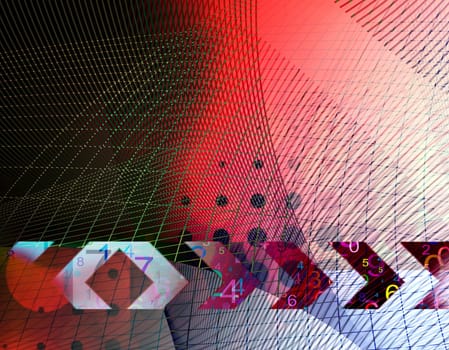 Abstract Background Line Grid Numbers