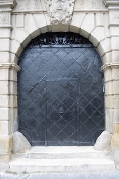 Old vintage metal door