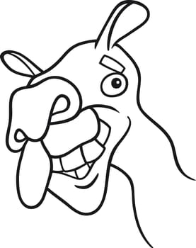 cartoon illustration of dromedary camel