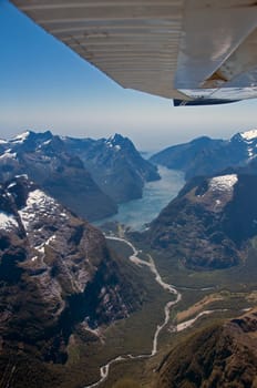 Milford Sound from a bird's eye view