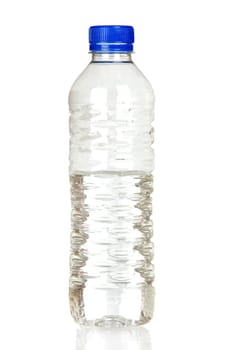 Plastic bottle of water isolated on white background