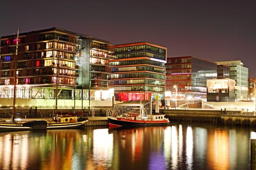 Hamburg Hafencity Night Scene
