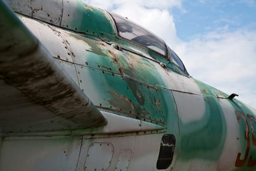 Old military aircraft of the Russian exhibition