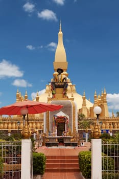 That Luang in Vientiane,temple and landmark of Laos