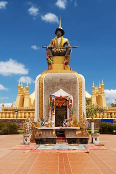 That Luang in Vientiane,temple and landmark of Laos