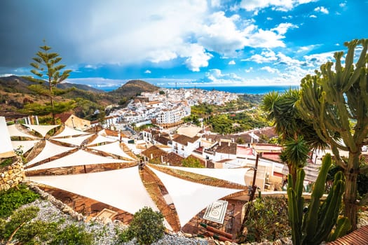 White village of Frigiliana street view, Andalusia region of Spain
