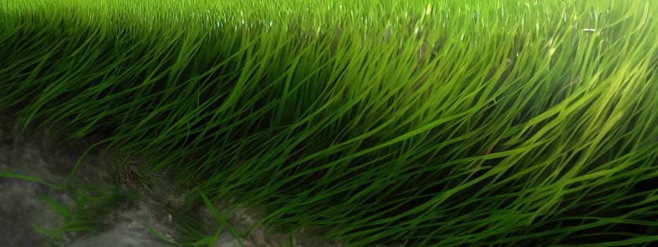 Green field, tree and blue sky.Great as a background,web banner. Generative AI