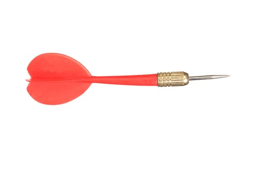 Photo of red darts arrow isolated on white background