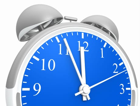 Alarm clock silver blue 03 - Five to Twelve