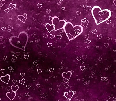 great illustration of love heart symbols background
