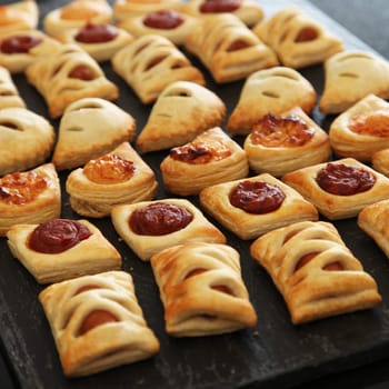 various cakes and pastries - close-up - square