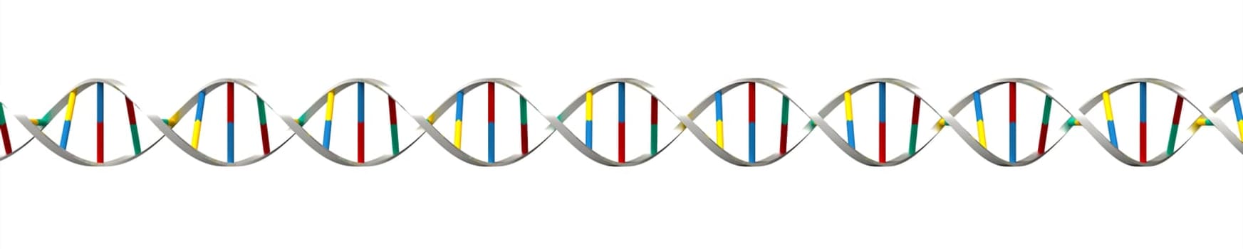 Render of DNA isolated on white background