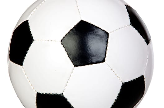 White soccer ball isolated on a over white background