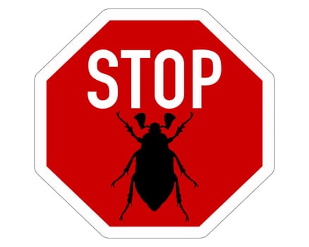 Stop sign cockchafer