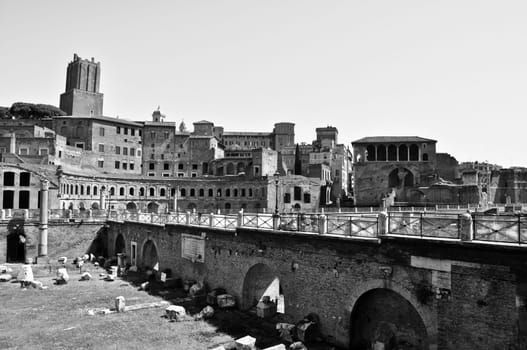 Trajan&#039 s Market (Mercati Traianei) in Rome, Italy