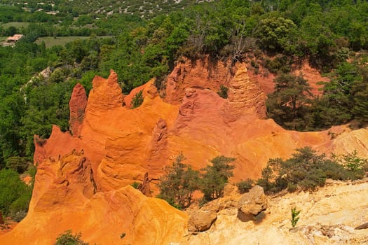 The quarry Colorado in the south of France