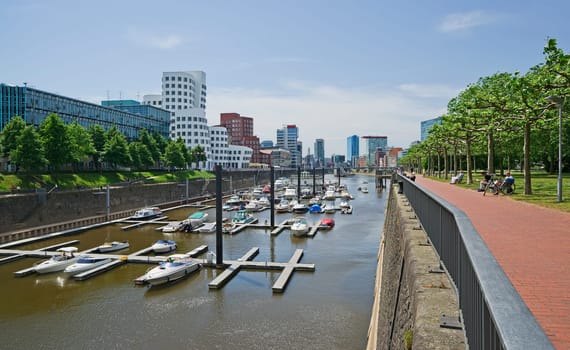 At the customs port in Düsseldorf in Germany
