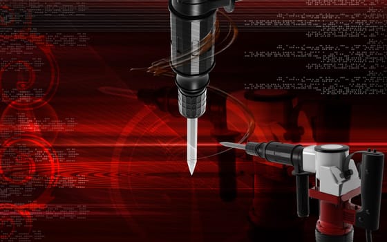 Digital illustration of electric breaker in colour background