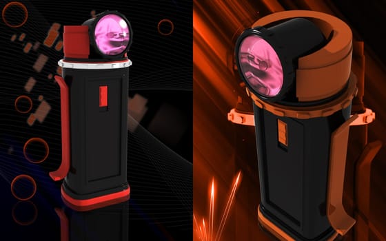 Digital illustration of light in colour background