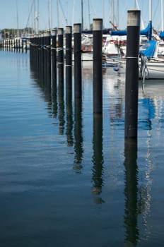 marina in Schilksee, Kiel, with boats
