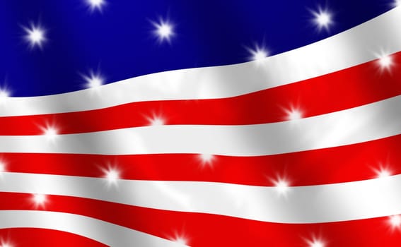 Abstract version of the united states stars and stripes flag