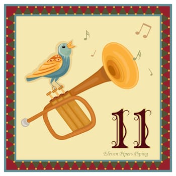 The 12 Days of Christmas - 11-th Day - Eleven Pipers