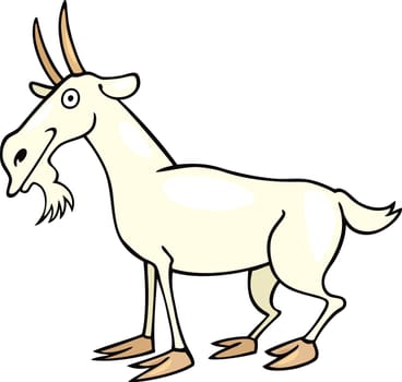Cartoon illustration of farm goat