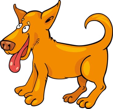 Cartoon illustration of funny puppy