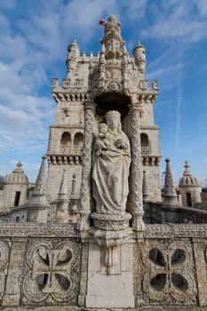 Tower of Belem, Lisbon Portugal, Tower defense Tagus river input.