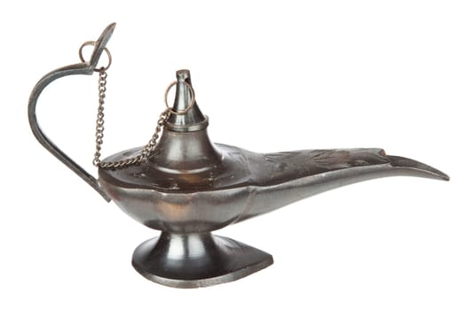 Genie lamp with a white background