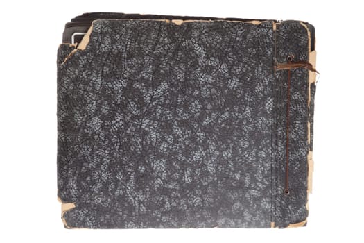 Old photo album isolated on white.