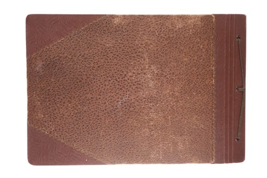 Old photo album isolated on white.