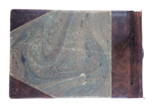 Old photo album isolated on white.