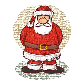 Santa sketch with pastels