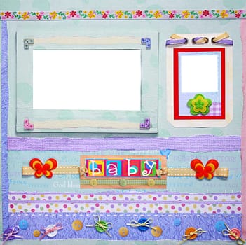 a hand crafted scrapbook album cover design