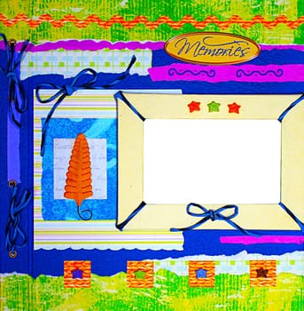 a hand crafted scrapbook album cover design