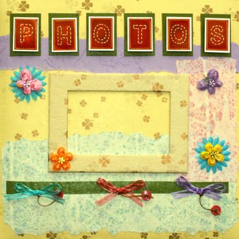 a hand crafted scrapbook album cover design